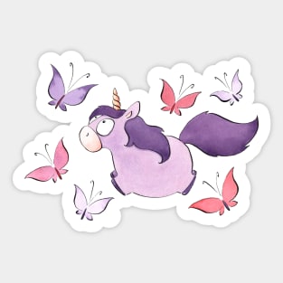 Purple Unicorn Sticker